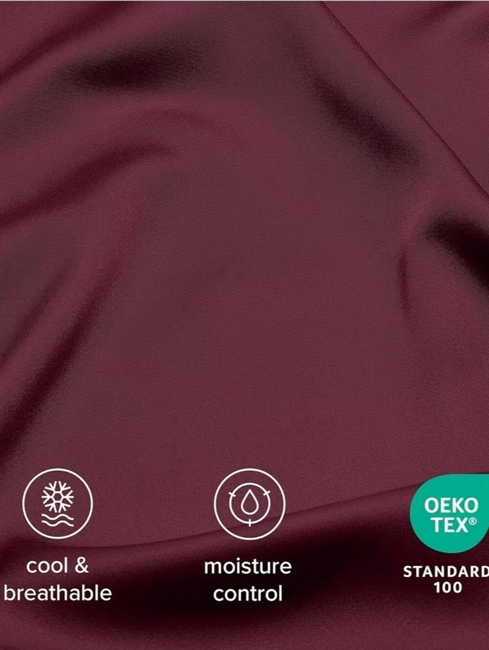 Bare Home Burgandy 100% Rayon Bamboo Sheet Set - Soft Home Bedding Queeb Size